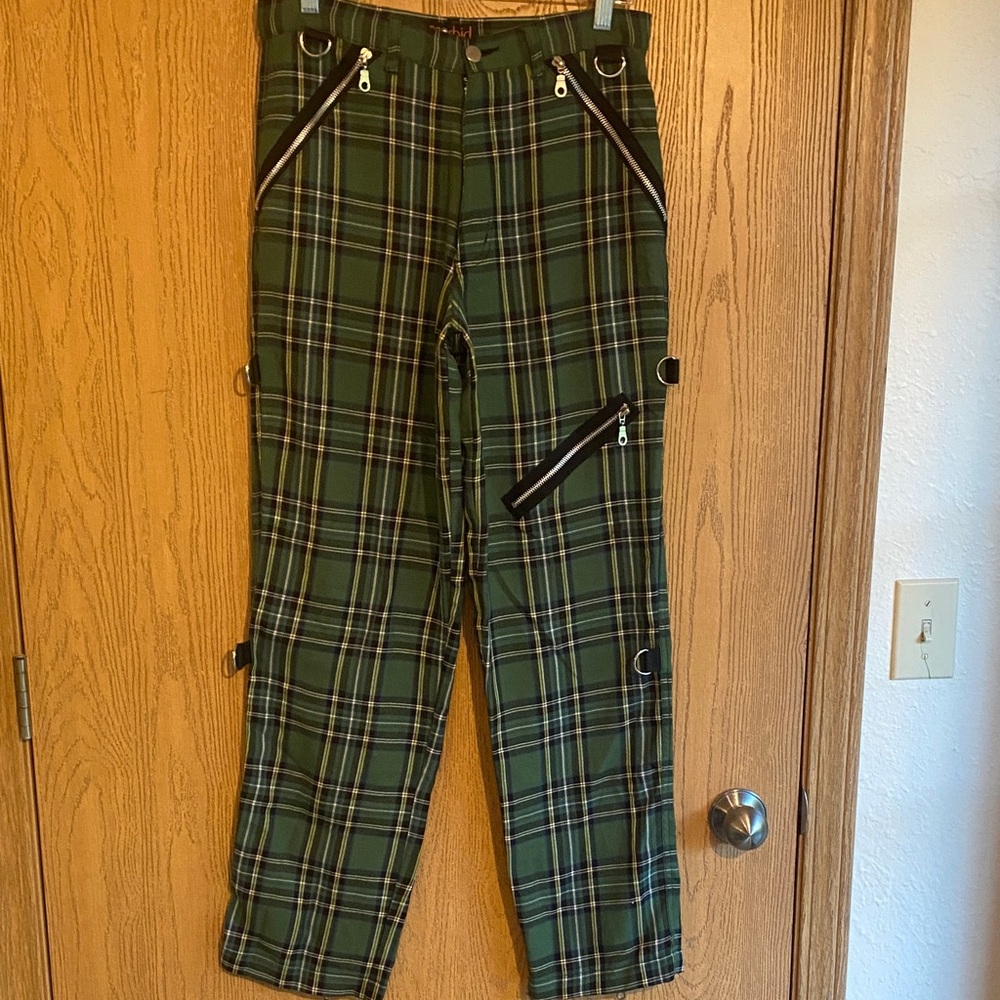 Morbid Threads Green Plaid Pants